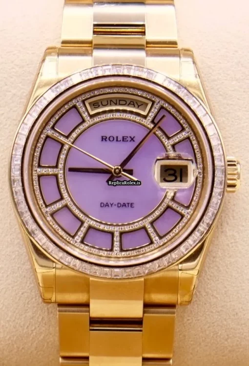 Fantastic Fake Rolex Day-date 118398br Automatic Movement 36mm Yellow Gold Case Mens/unisex Watch