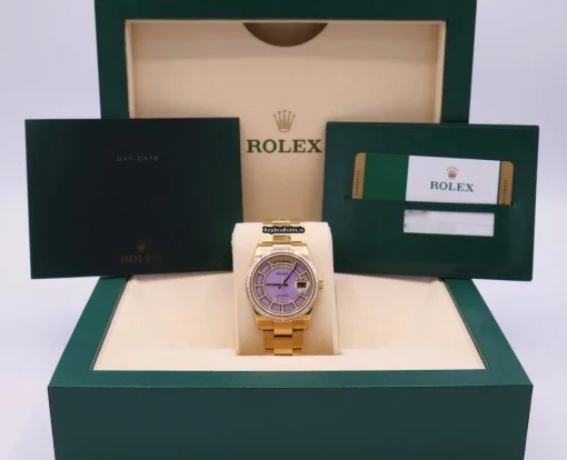 Fantastic Fake Rolex Day-date 118398br Automatic Movement 36mm Yellow Gold Case Mens/unisex Watch - Image 2
