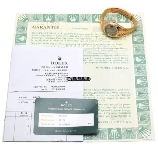 Nice Fakes Rolex Lady-datejust 69178 Automatic Movement 26mm Yellow Gold Case Womens Watch - Image 5