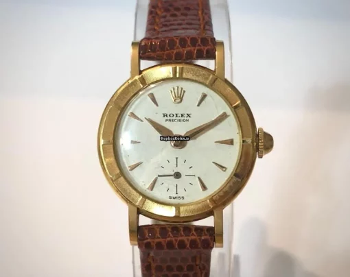 Luxury Replicas Rolex Oyster Precision 8823 Manual Winding Movement 23mm Yellow Gold Case Womens Watch