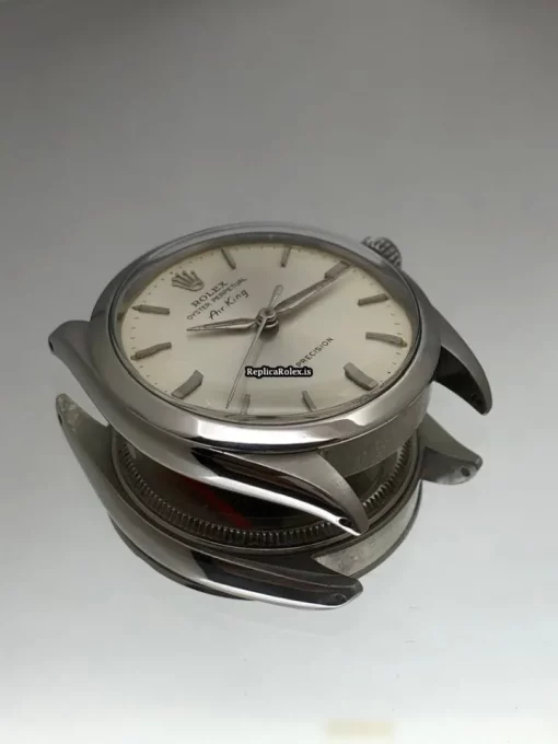 Amazing Fake Rolex Air King Precision 5500 Caliber 1520 Automatic Movement 34mm Steel Case Mens/unisex Watch - Image 7
