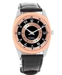 Swiss Replica Rolex Cellini Danaos 4243 Caliber 1602 Manual Winding Movement 38x46mm White Gold Case Mens/unisex Watch