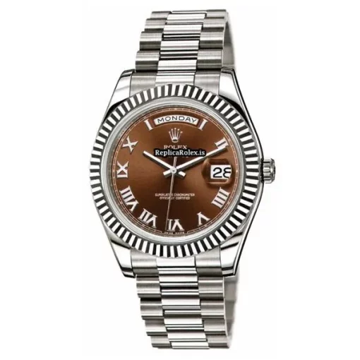 Wonderful Knockoff Rolex Day-date II 218239 Caliber 3156 Automatic Movement 41mm White Gold Case Mens/unisex Watch