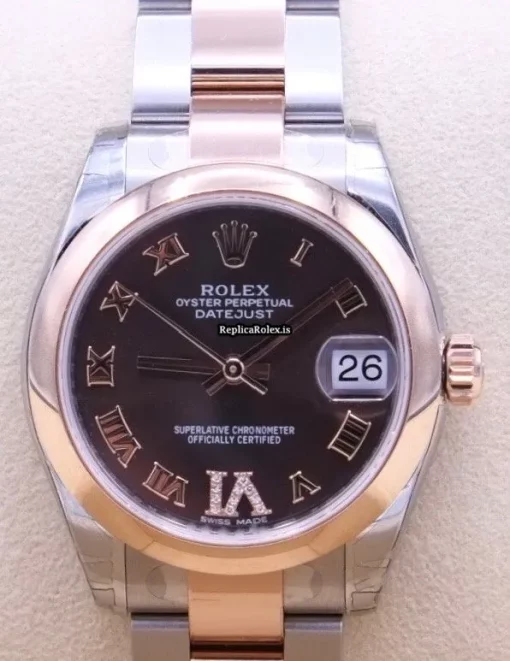 Attractive Replica Rolex Lady-datejust 178241 Automatic Movement 31mm Gold/steel Case Womens Watch