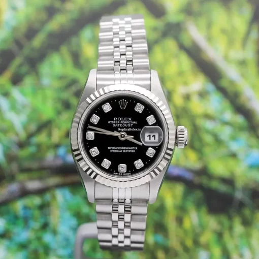 Lovely Replica Rolex Lady-datejust 69174 Caliber 2135 Automatic Movement 26mm Steel Case Womens Watch - Image 2
