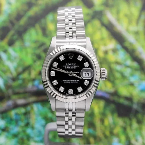 Lovely Replica Rolex Lady-datejust 69174 Caliber 2135 Automatic Movement 26mm Steel Case Womens Watch - Image 3