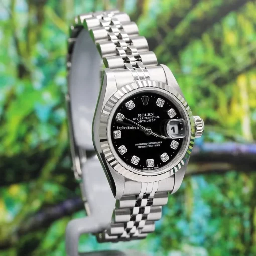 Lovely Replica Rolex Lady-datejust 69174 Caliber 2135 Automatic Movement 26mm Steel Case Womens Watch - Image 7