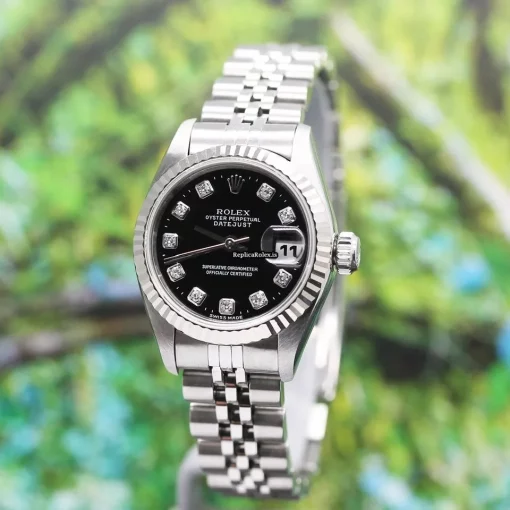 Lovely Replica Rolex Lady-datejust 69174 Caliber 2135 Automatic Movement 26mm Steel Case Womens Watch - Image 9