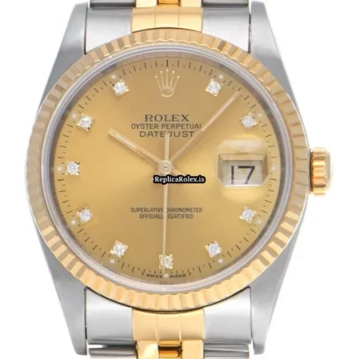Distinctive Fake Rolex Datejust 16233g Caliber 3135 Automatic Movement 36mm Steel Case Watch - Image 6