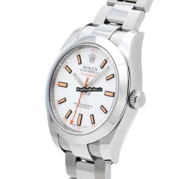 Nice Fake Rolex Milgauss 116400 Caliber 3131 Automatic Movement 40mm Steel Case Watch - Image 2