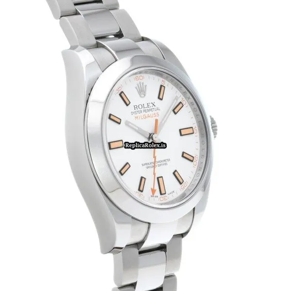 Nice Fake Rolex Milgauss 116400 Caliber 3131 Automatic Movement 40mm Steel Case Watch - Image 3