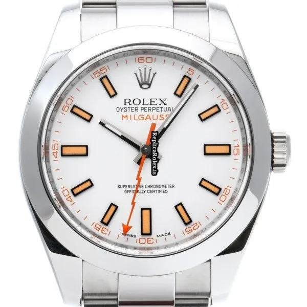 Nice Fake Rolex Milgauss 116400 Caliber 3131 Automatic Movement 40mm Steel Case Watch - Image 6