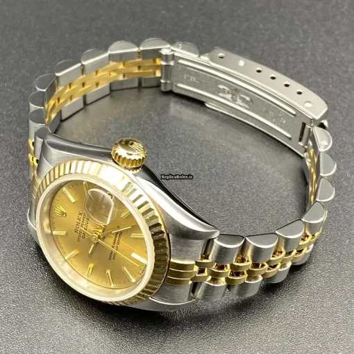 Fantastic Fake Rolex Lady-datejust 69173 Caliber 2135 Automatic Movement 26mm Gold/steel Case Womens Watch - Image 5