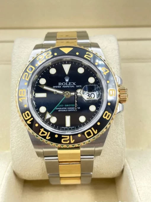 Swiss Fakes Rolex Gmt-master II 116713ln Caliber 3186 Automatic Movement 40mm Gold/steel Case Mens/unisex Watch