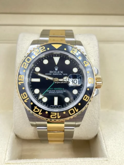 Swiss Fakes Rolex Gmt-master II 116713ln Caliber 3186 Automatic Movement 40mm Gold/steel Case Mens/unisex Watch - Image 2