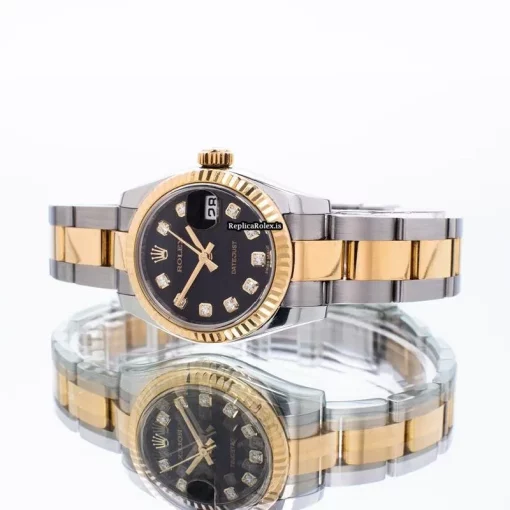 Reliable Replica Rolex Lady-datejust 179173 Automatic Movement 26mm Gold/steel Case Womens Watch - Image 2