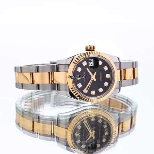 Reliable Replica Rolex Lady-datejust 179173 Automatic Movement 26mm Gold/steel Case Womens Watch - Image 6