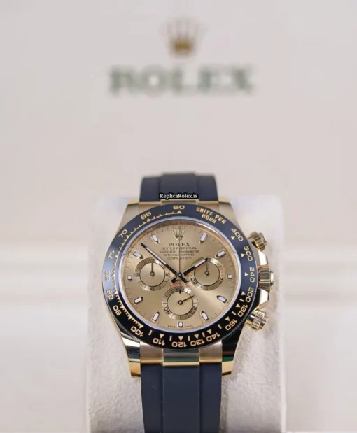 Wholesale Replica Rolex Daytona 116518lng Caliber 4130 Automatic Movement 40mm Yellow Gold Case Mens/unisex Watch - Image 2