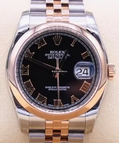 Design Fake Rolex Datejust 116201 Automatic Movement 36mm Gold/steel Case Mens/unisex Watch