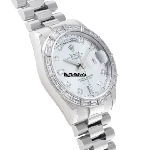 Discount Replica Rolex Day-date 118366a Caliber 3155 Automatic Movement 36mm Platinum Case Watch - Image 3