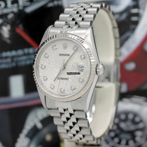 Incredible Clone Rolex Datejust 16234 Caliber 3135 Automatic Movement 36mm Steel Case Mens/unisex Watch - Image 8