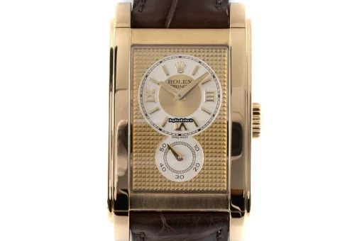 High-end Imitation Rolex Cellini Prince 5440 Manual Winding Movement 35x28mm Yellow Gold Case Mens/unisex Watch - Image 7