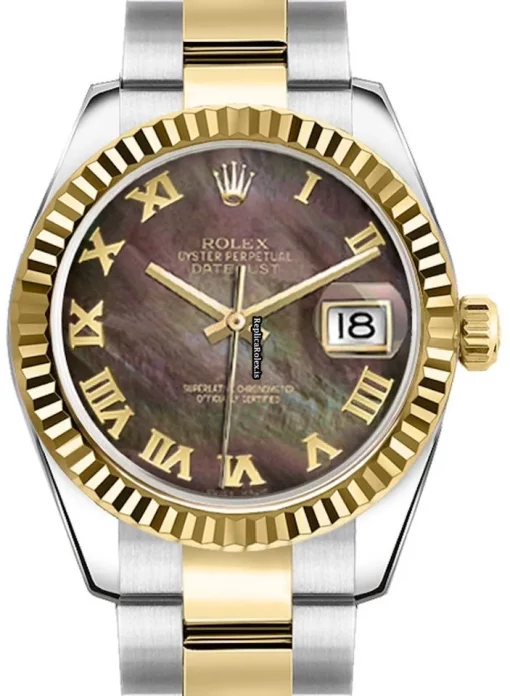 Terrific Clone Rolex Lady-datejust 179173 Caliber 2235 Automatic Movement 26mm Gold/steel Case Womens Watch