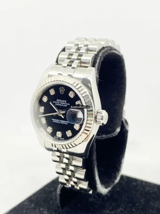 Pleasing Fake Rolex Lady-datejust 179174 Caliber 2235 Automatic Movement 26mm Steel Case Womens Watch - Image 2