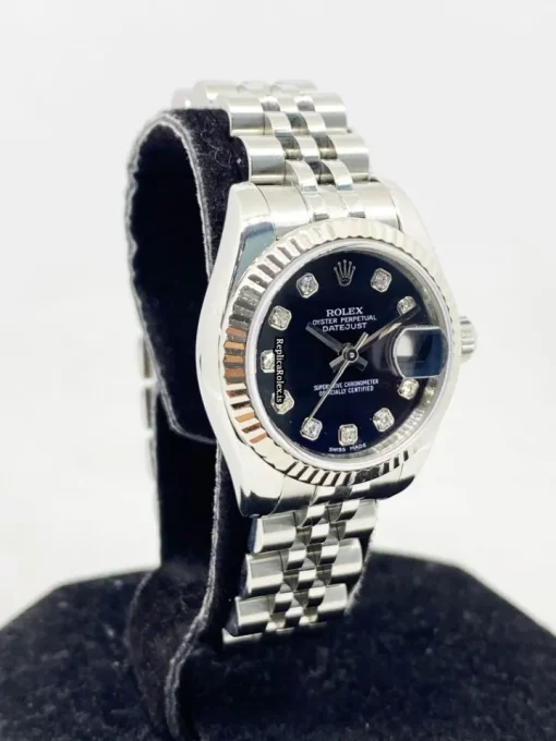 Pleasing Fake Rolex Lady-datejust 179174 Caliber 2235 Automatic Movement 26mm Steel Case Womens Watch - Image 3