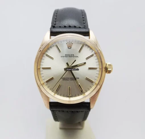 Good Copy Rolex Oyster Perpetual 34 1003 Caliber 1560 Automatic Movement 34x39mm Rose Gold Case Mens/unisex Watch