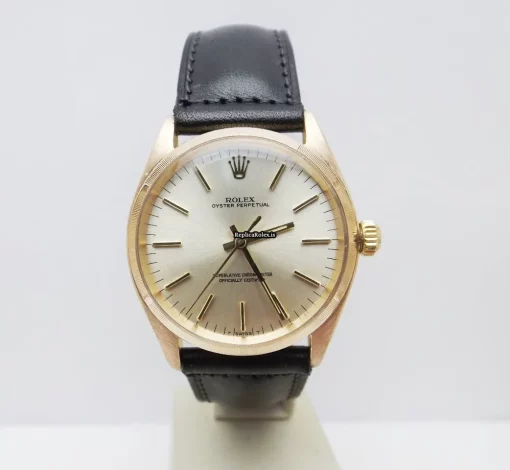 Good Copy Rolex Oyster Perpetual 34 1003 Caliber 1560 Automatic Movement 34x39mm Rose Gold Case Mens/unisex Watch - Image 2