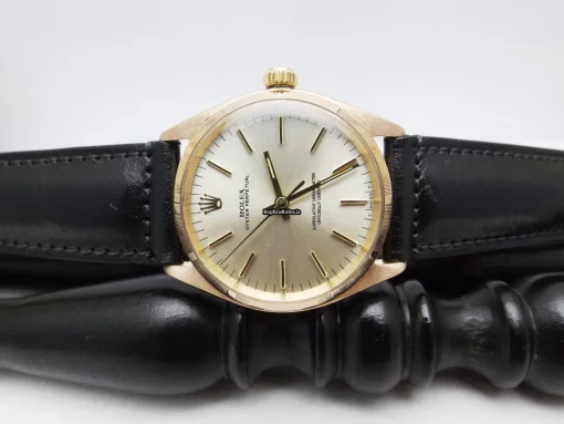 Good Copy Rolex Oyster Perpetual 34 1003 Caliber 1560 Automatic Movement 34x39mm Rose Gold Case Mens/unisex Watch - Image 9