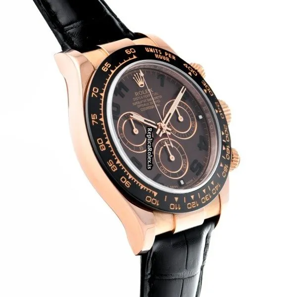 Swiss Fake Rolex Daytona 116515ln Caliber 4130 Automatic Movement 40mm Rose Gold Case Watch - Image 3