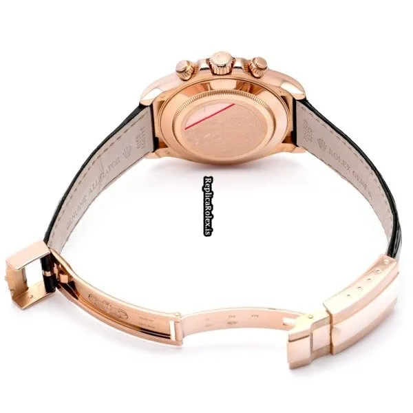 Swiss Fake Rolex Daytona 116515ln Caliber 4130 Automatic Movement 40mm Rose Gold Case Watch - Image 4