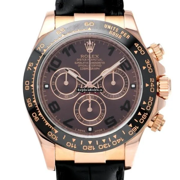 Swiss Fake Rolex Daytona 116515ln Caliber 4130 Automatic Movement 40mm Rose Gold Case Watch - Image 6