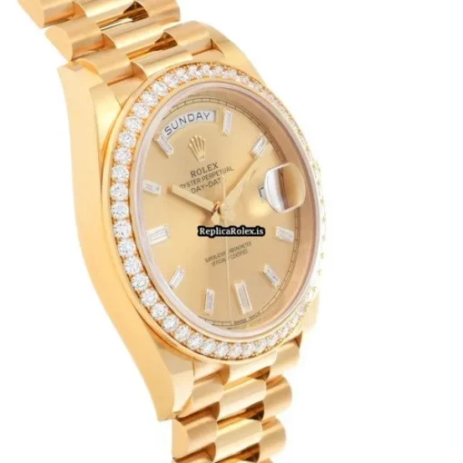 Aaa Clone Rolex Day-date 40 228348rbr Caliber 3255 Automatic Movement 40mm Yellow Gold Case Watch - Image 3