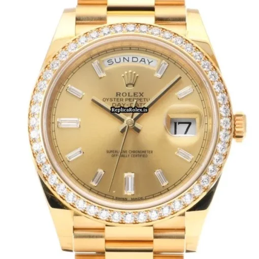 Aaa Clone Rolex Day-date 40 228348rbr Caliber 3255 Automatic Movement 40mm Yellow Gold Case Watch - Image 6