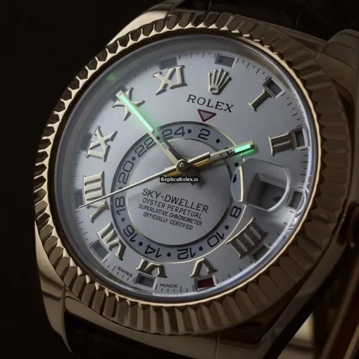 Epic Replica Rolex Sky-dweller 326138 Automatic Movement 42mm Yellow Gold Case Mens/unisex Watch - Image 2
