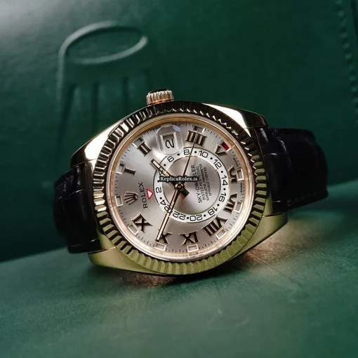 Epic Replica Rolex Sky-dweller 326138 Automatic Movement 42mm Yellow Gold Case Mens/unisex Watch - Image 3