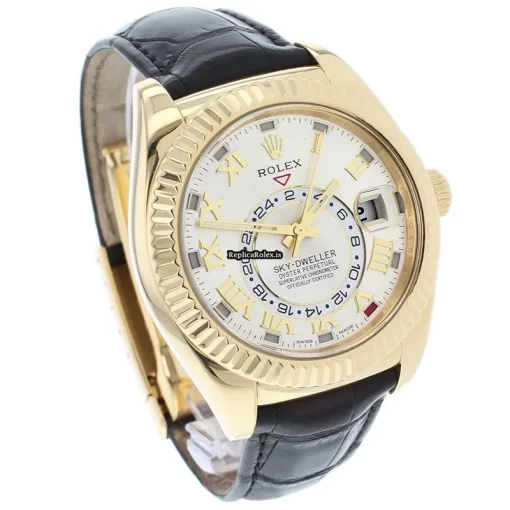 Epic Replica Rolex Sky-dweller 326138 Automatic Movement 42mm Yellow Gold Case Mens/unisex Watch - Image 4