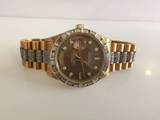 Fabulous Knockoff Rolex Day-date 36 18038 Caliber 3055 Automatic Movement 36mm Yellow Gold Case Mens/unisex Watch - Image 5