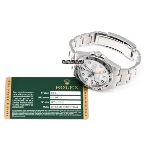 Fantastic Fake Rolex Explorer II 216570 Caliber 3187 Automatic Movement 42mm Steel Case Watch - Image 5