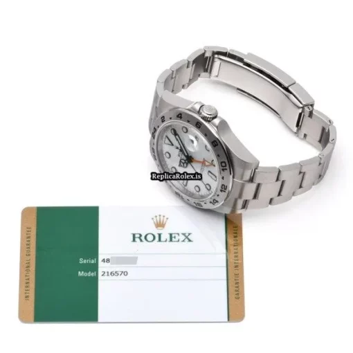 Amazing Replica Rolex Explorer II 216570 Caliber 3187 Automatic Movement 42mm Steel Case Watch - Image 5