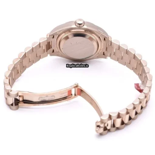 Reliable Fake Rolex Lady-datejust 279175 Caliber 2236 Automatic Movement 28mm Rose Gold Case Womens Watch - Image 4