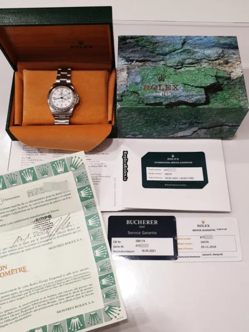 Nice Replica Rolex Explorer II 16570 Caliber 3185 Automatic Movement 40mm Steel Case Mens/unisex Watch - Image 2