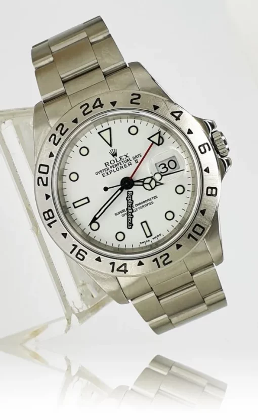 Nice Replica Rolex Explorer II 16570 Caliber 3185 Automatic Movement 40mm Steel Case Mens/unisex Watch - Image 4