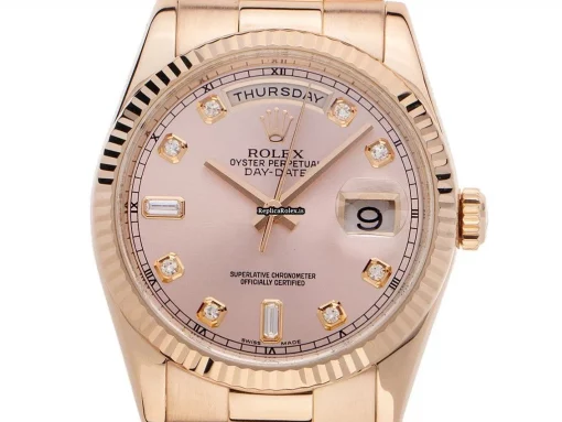 High Quality Replica Rolex Day-date 36 118235 Caliber 3155 Automatic Movement 36mm Rose Gold Case Mens/unisex Watch