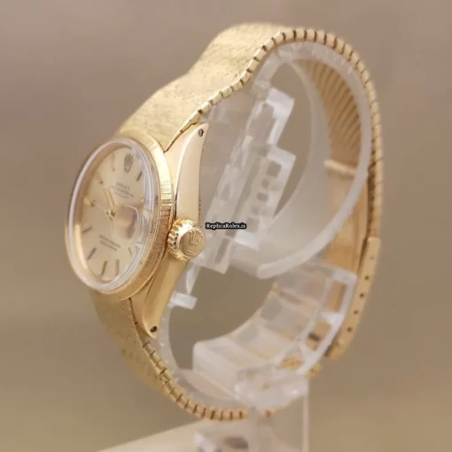 Incredible Replica Rolex Lady-datejust 6703 27mm Yellow Gold Case Watch - Image 2