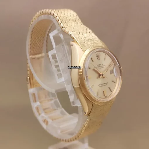 Incredible Replica Rolex Lady-datejust 6703 27mm Yellow Gold Case Watch - Image 3