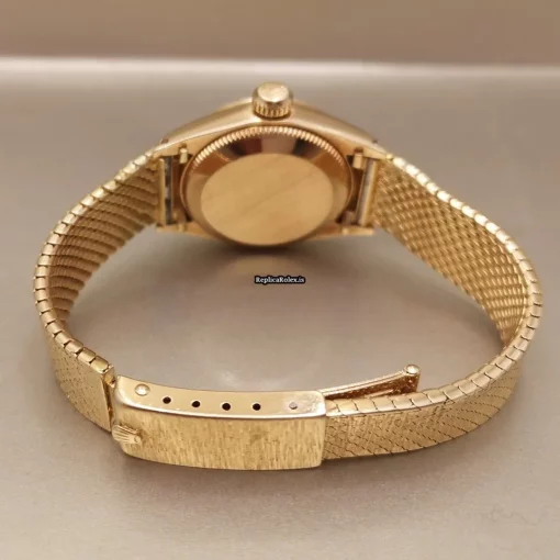 Incredible Replica Rolex Lady-datejust 6703 27mm Yellow Gold Case Watch - Image 4